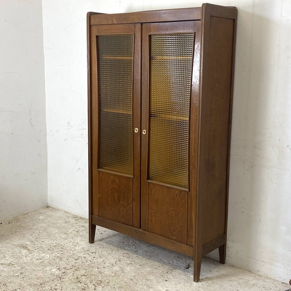 Vintage 1950s Parisian glass cabinet