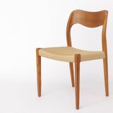 Set of 6 Niels Otto Møller Model 71 Dining Chairs, 1960s, Danish Vintage