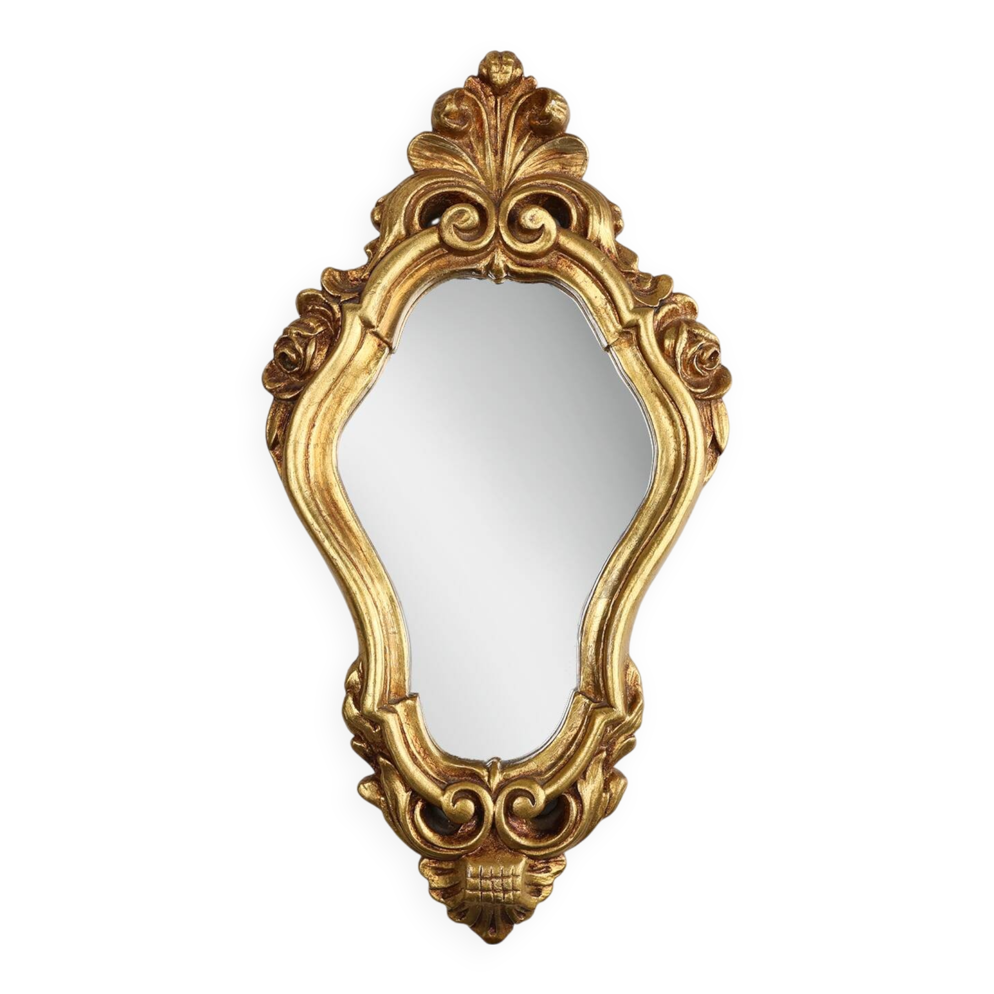 French Louis XV style shell mirror in wood and plaster, France