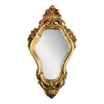 Miroir coquille de style Louis XV en bois et plâtre, France