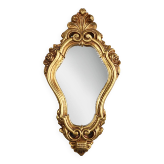 French Louis XV style shell mirror in wood and plaster, France