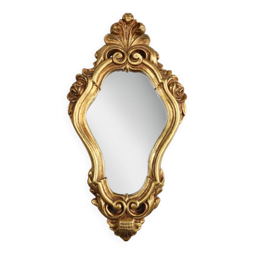 French Louis XV style shell mirror in wood and plaster, France