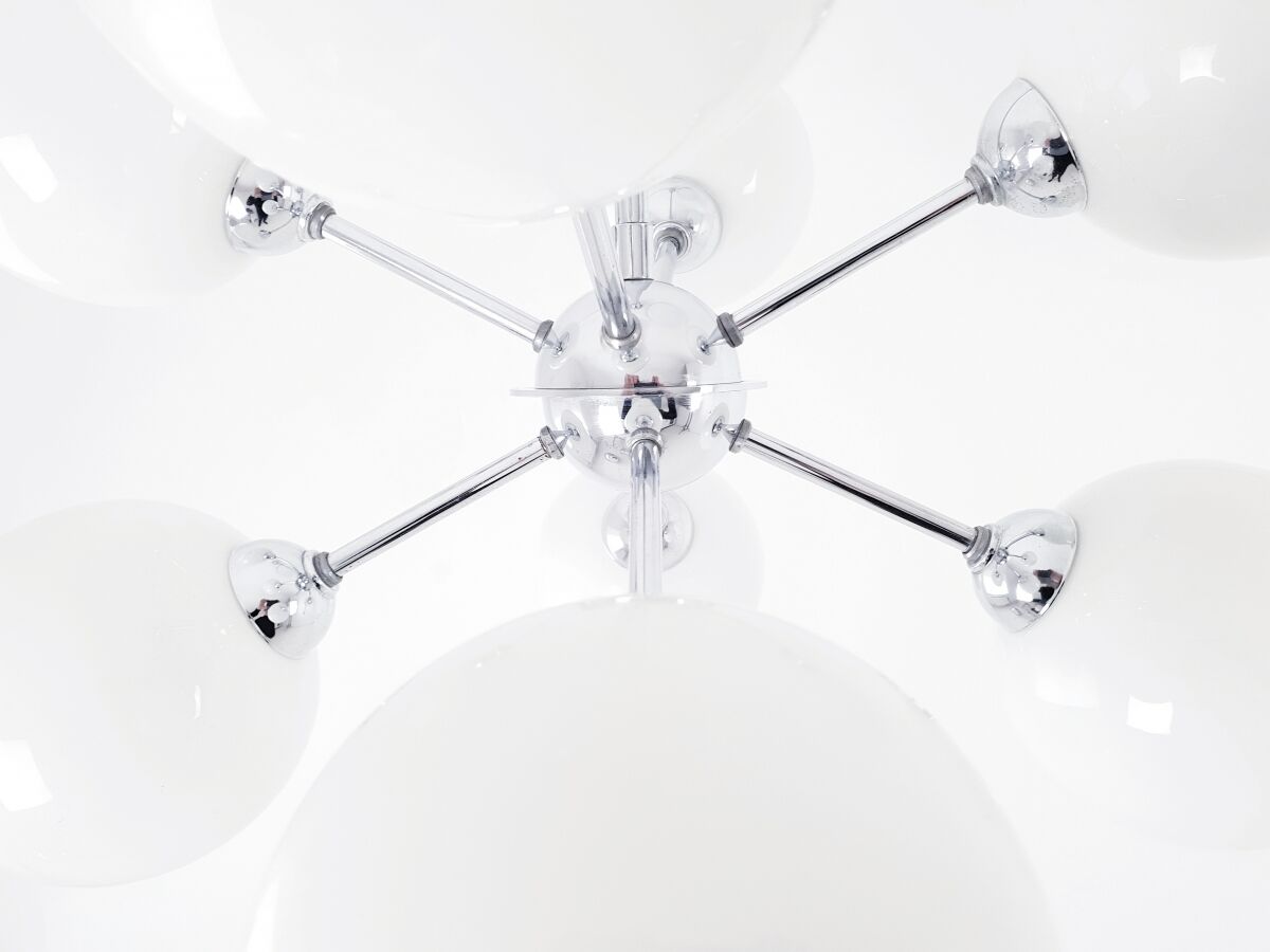 Sputnik chandelier glass and chrome