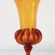 amber glass bubble vase