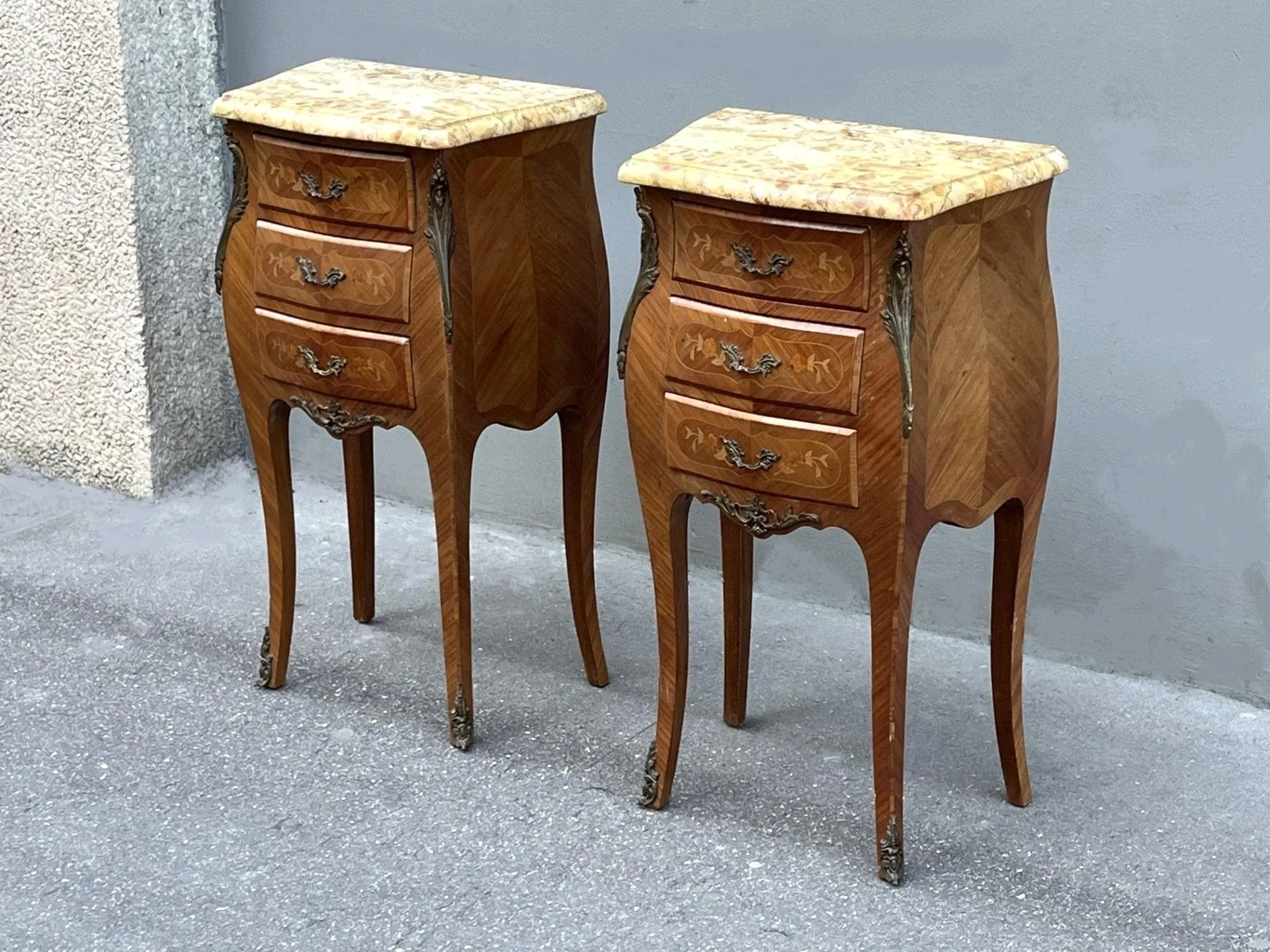 Pair of Louis XV style bedside tables
