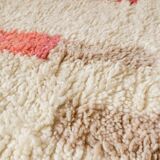 Berber carpet Azilal wool with two-tone geometric patterns