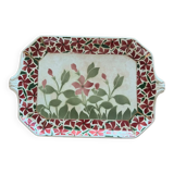 Serving dish of the earthenware factory of Luneville model Periwinkle.