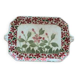 Serving dish of the earthenware factory of Luneville model Periwinkle.