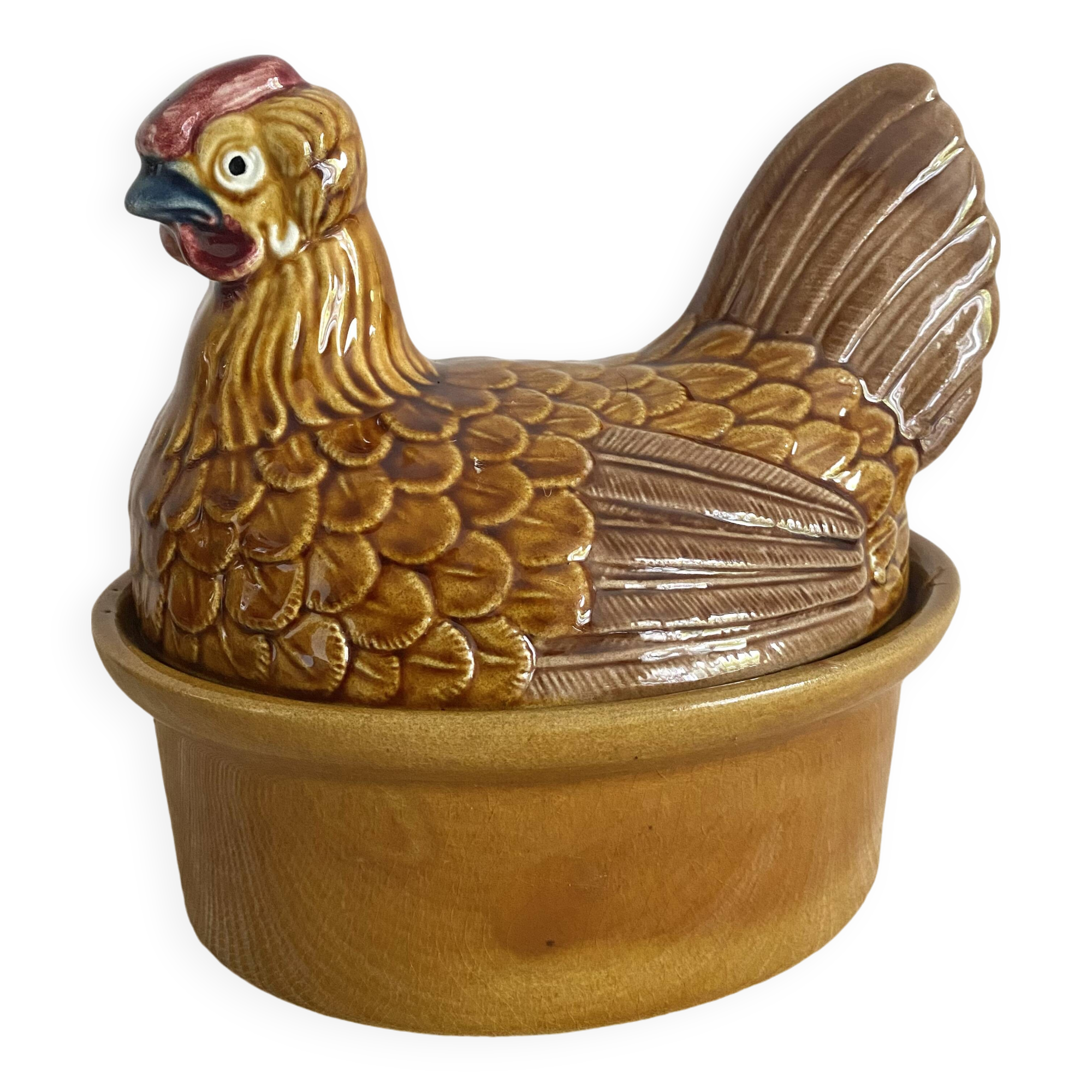Ceramic hen, vintage zoomorphic terrine