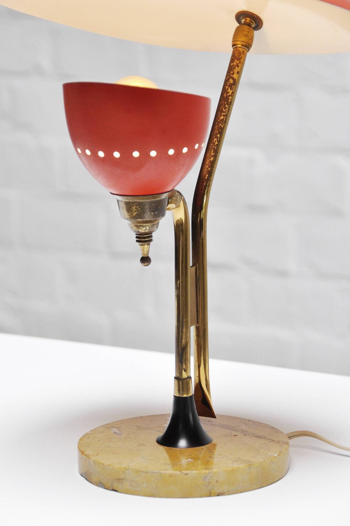 Mid-Century Italian Table Lamp by Oscar Torlasco for Lumen Milano, 1950s