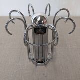 Lampe moderniste Space age en métal chromé, années 60-70