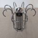 Modernist Space Age lamp in chrome metal from the 60s/70s