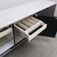 Freestanding black & marble credenza by Florence Knoll for Knoll, 1961