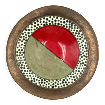 Mid-century modern ceramic bowl, France 1970s