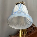 Art Nouveau style solid bronze lamp.