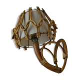 Rattan sconce