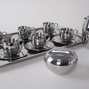 Service à café et à thé, design italien, années 1980, fabriqué en Italie.