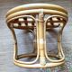 Vintage rattan pouf