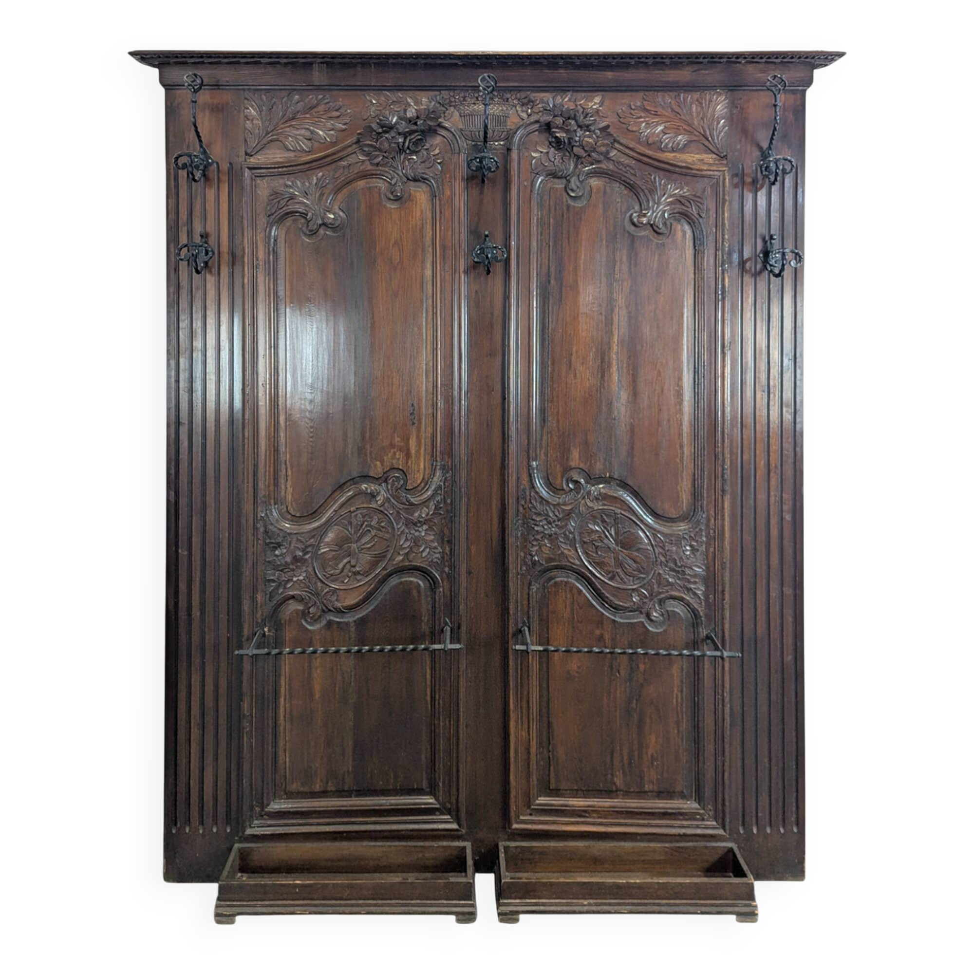 Large coat rack or façade of a Norman wardrobe.