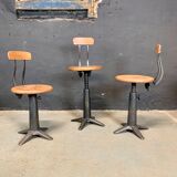 Singer industrial stool with back 1920