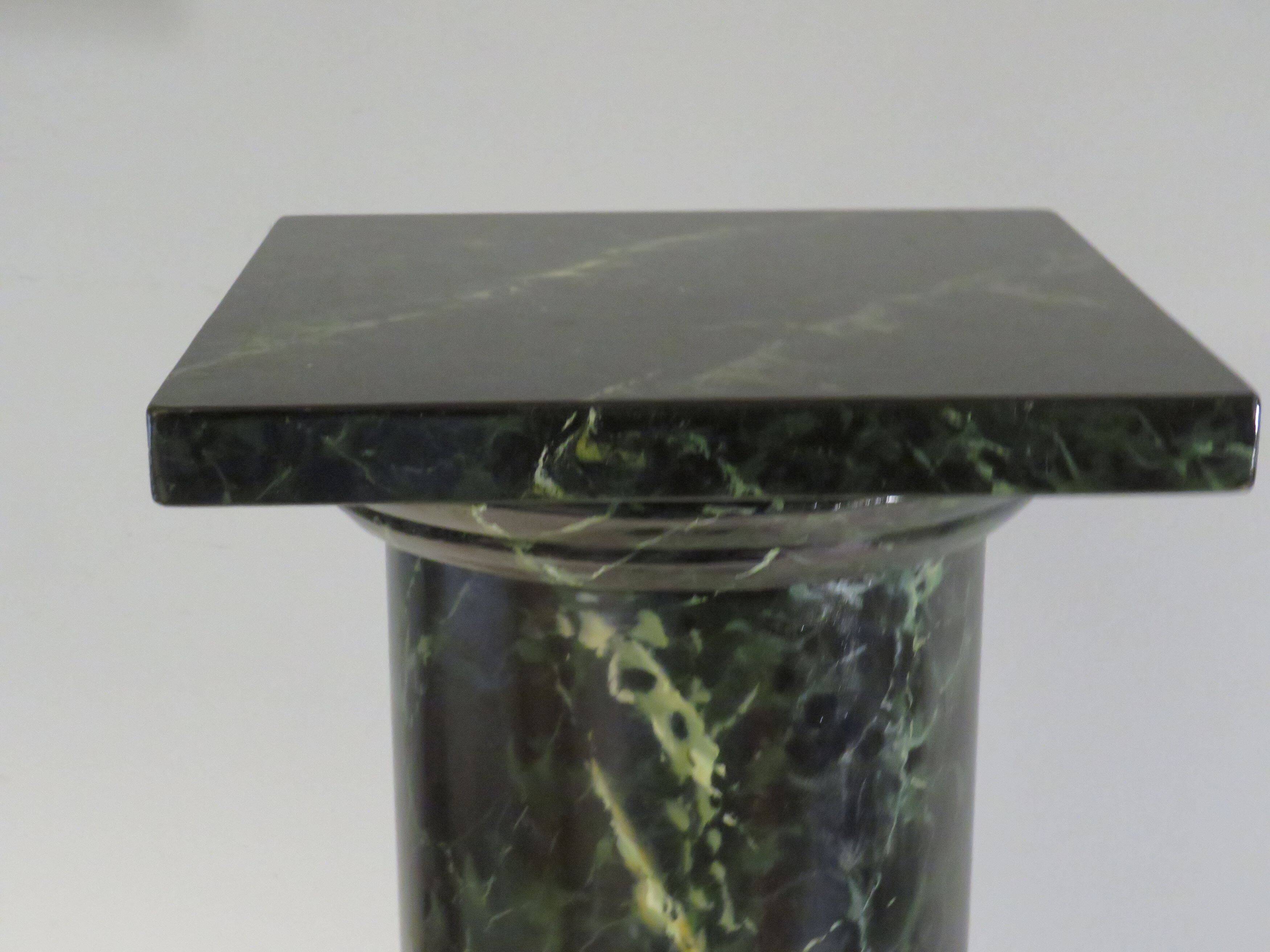 Faux marble column, base, mid-20th century.
