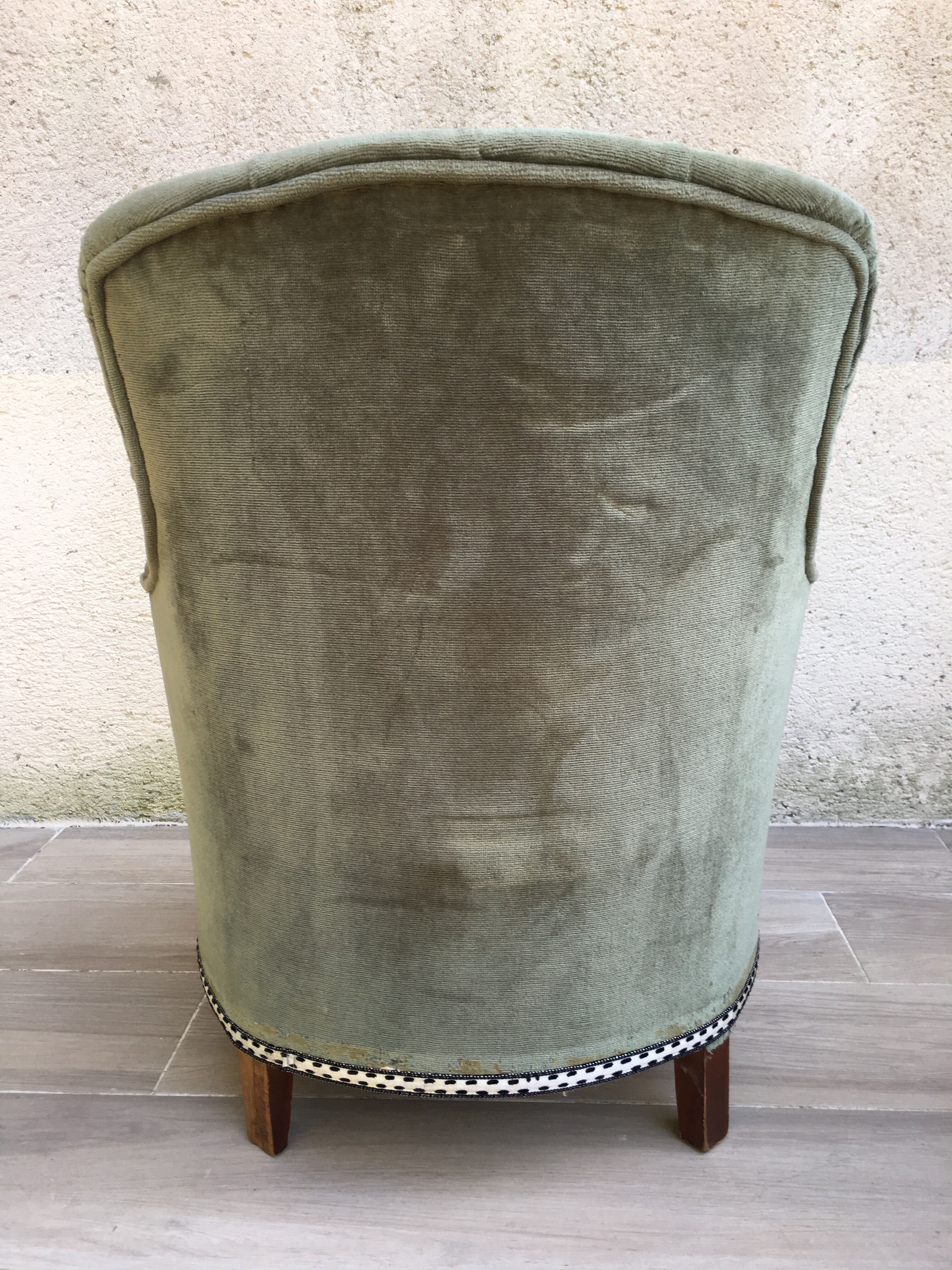 Velvet toad armchair