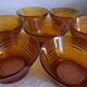 Amber glass bowls Duralex. Vintage