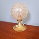 Space Age brass and textured glass table lamp, 1970s