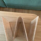 Plexiglass magazine rack with cane work, 1970