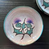 Pair of plates with thistle decoration