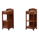 Pair Art Nouveau Nightstands with marble top by Paul Alexandre Dumas, Franc