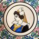 Quimper Breton plate and flowers