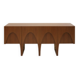 Contemporary Modern Teak and Lemongrass Wood Italian Sideboard