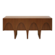 Contemporary Modern Teak and Lemongrass Wood Italian Sideboard