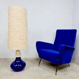 Italian blue glass floor lamp Selenova 60s