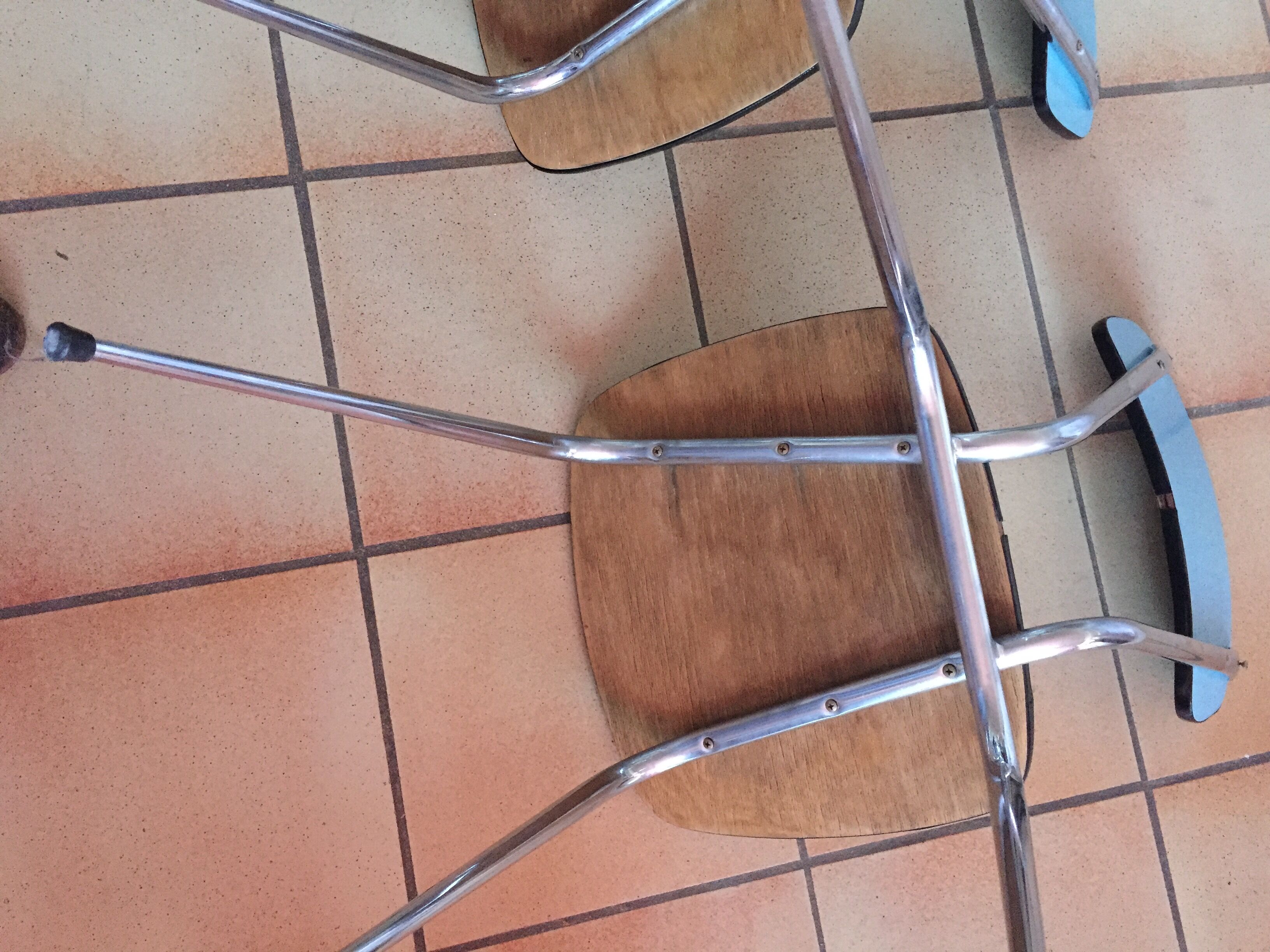 Paire de chaises en Formica vintage