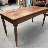 Ancienne table de brasserie en noyer année 1900