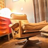 Pairs of armchairs and ottoman by Soda Galvano for Lied Mobler, Norway 1970