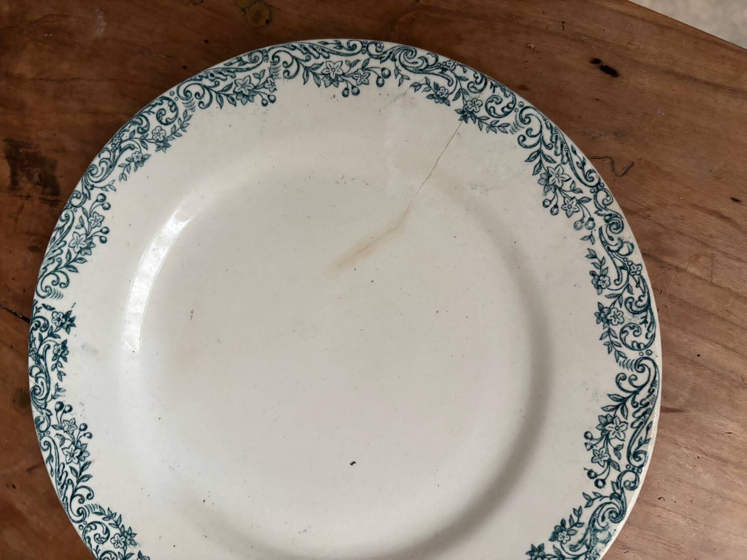 Green Fire Earth Set 6 large plates and 6 small plates