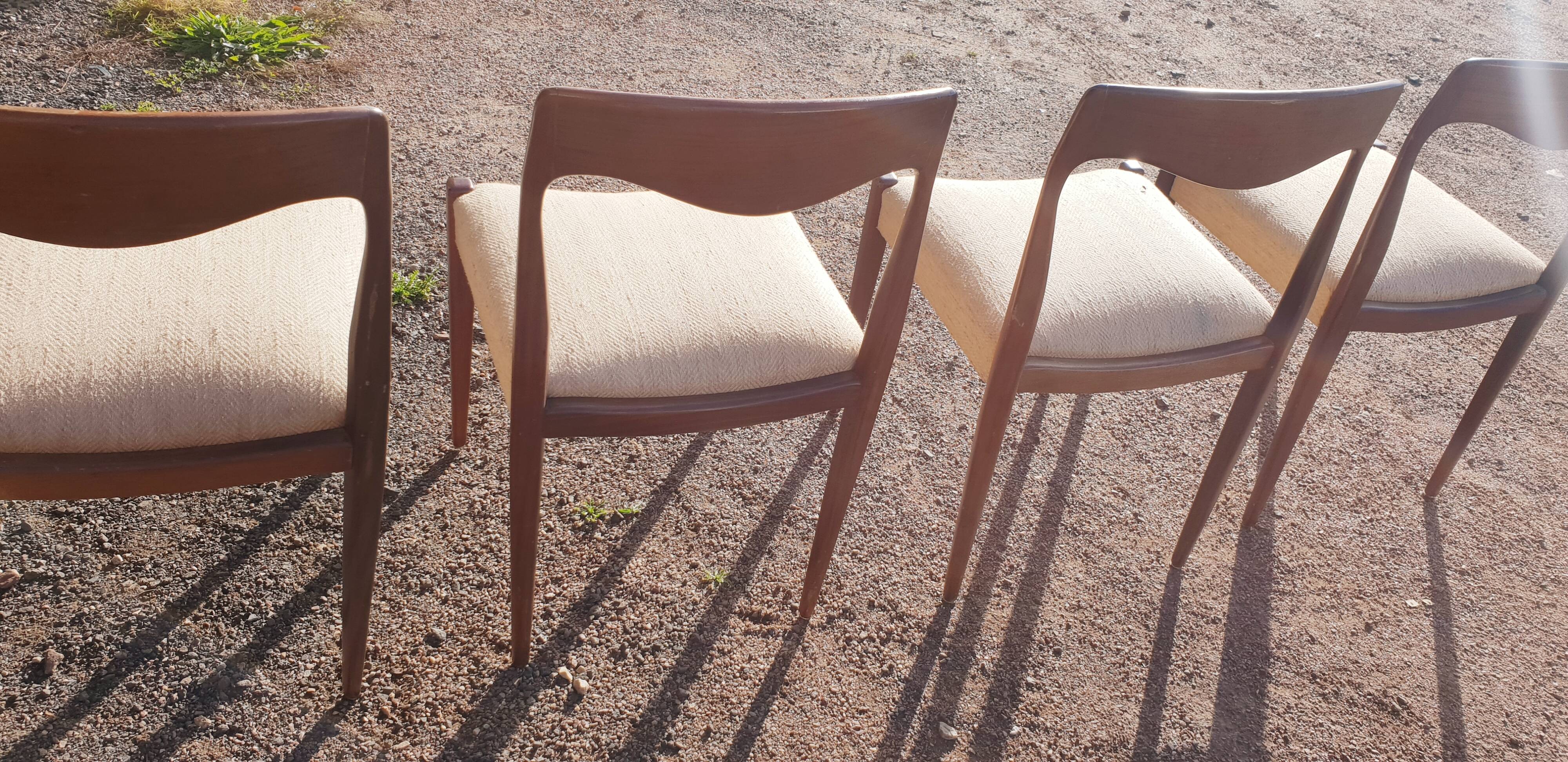 Set de 4 chaises scandinave vintage