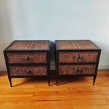 Pair of ethnic bedside tables, sofa ends