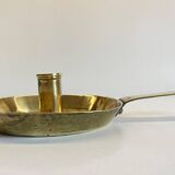 LOW HAND BRASS CANDLESTICK ANTIQUE