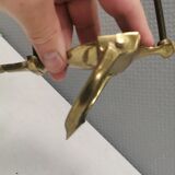 Old door hammer in solid brass. Estimated 1960s.