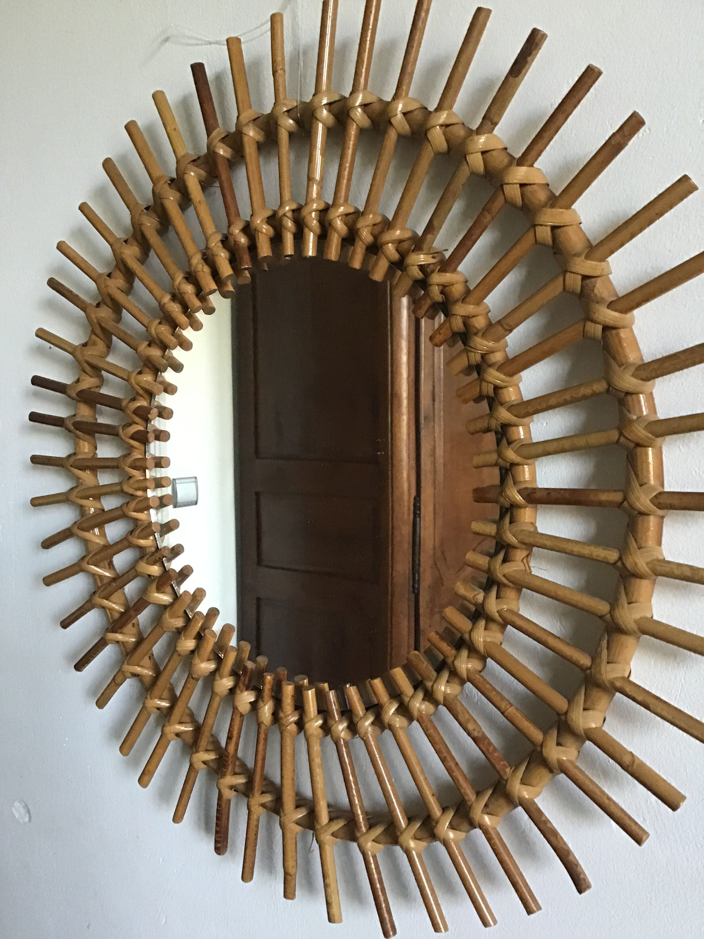 Mirror rattan sun 70s - 49cm