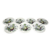 Set of 7 Royal Doulton dinner plates in the Kirkwood pattern.