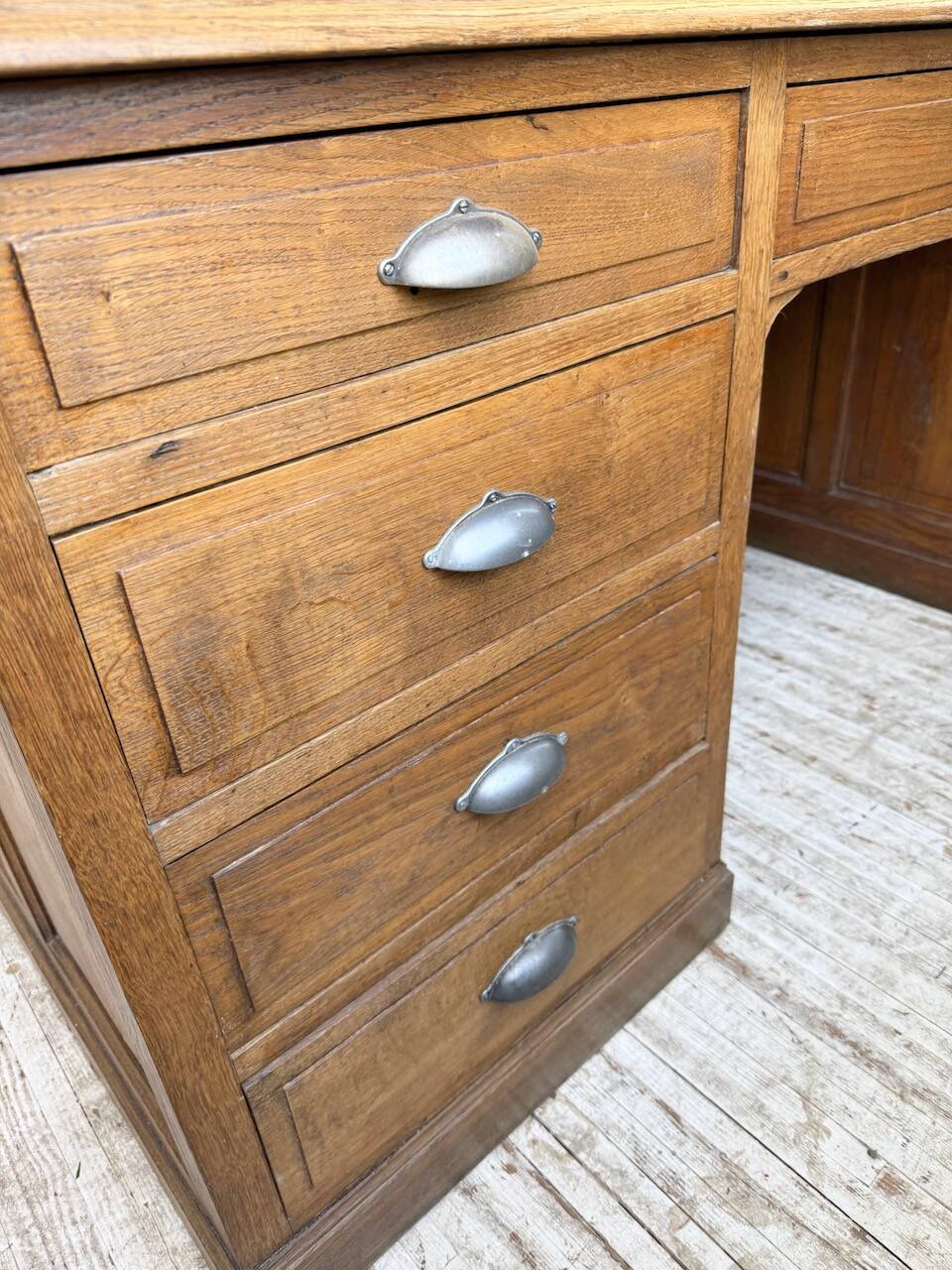 1950s oak office counter