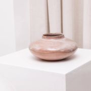 Gudrun Schenk Studio Ceramic Vase in beige-pink glaze - German Mid-Century Flower Vase, 1950s