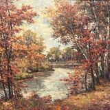 M. van Eys “River landscape”. Oil on canvas.