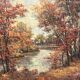 M. van Eys “River landscape”. Oil on canvas.