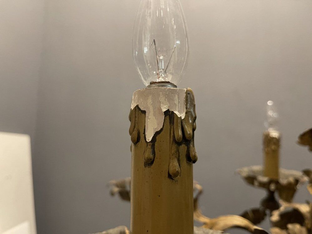 Italian tole chandelier, 1940s